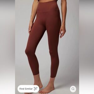 Spiritual Gangster Rust Brown Love Sculpt Ribbed Legging Size XS/S